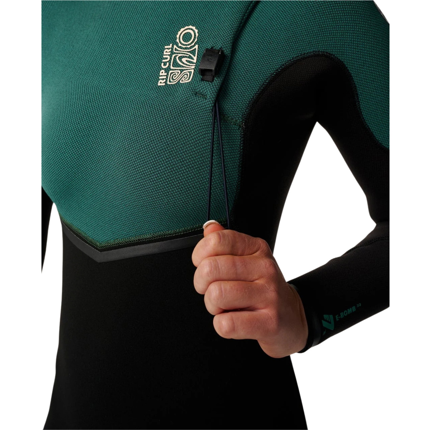 2026 Rip Curl Womens E-Bomb 4/3mm Zip Free Wetsuit 16LWFS - Dark Green